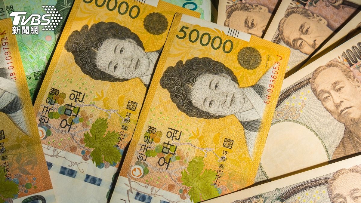 韓元持續走貶。(圖/Shutterstock達志影像)