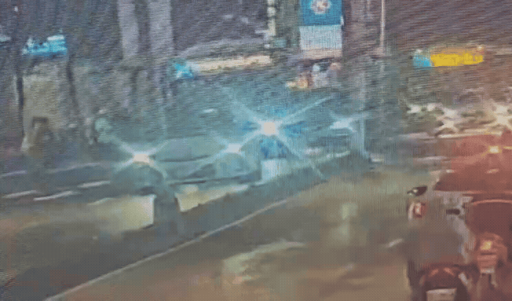 中山站又傳出一起意外，警方證實為公車與機車車禍。（圖／TVBS）