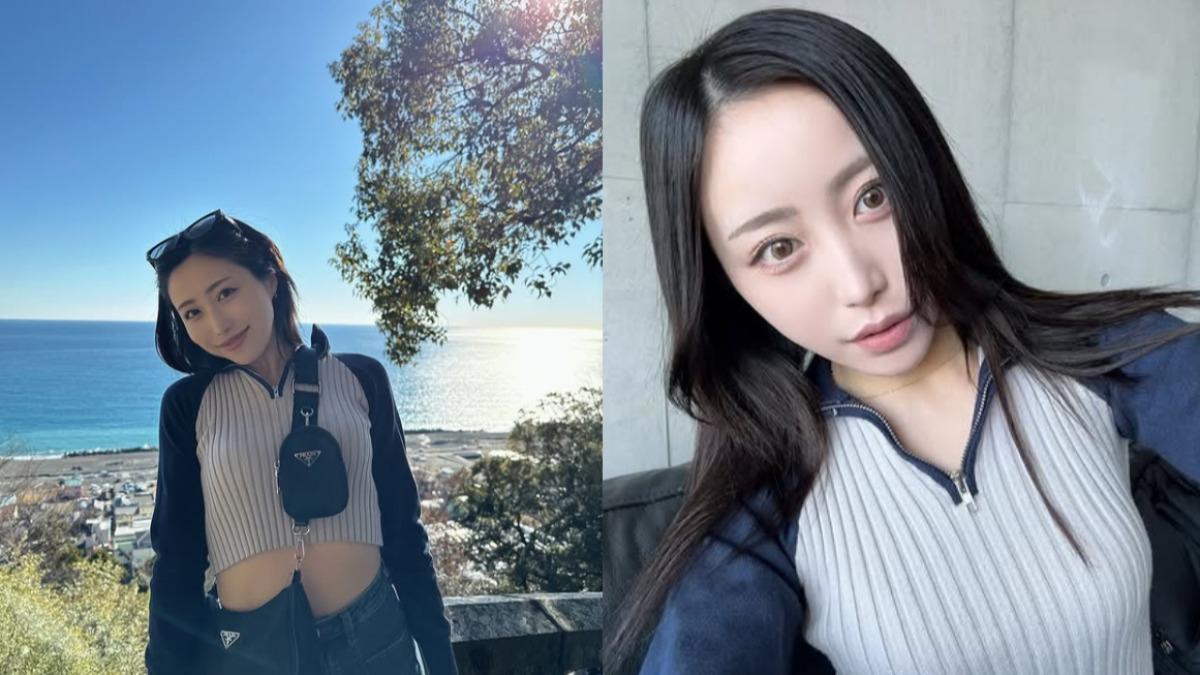 亞莫包包是拿PRADA的HOBO尼龍雙鍊條三合一肩背包。(圖/翻攝自IG@amo_spark_)