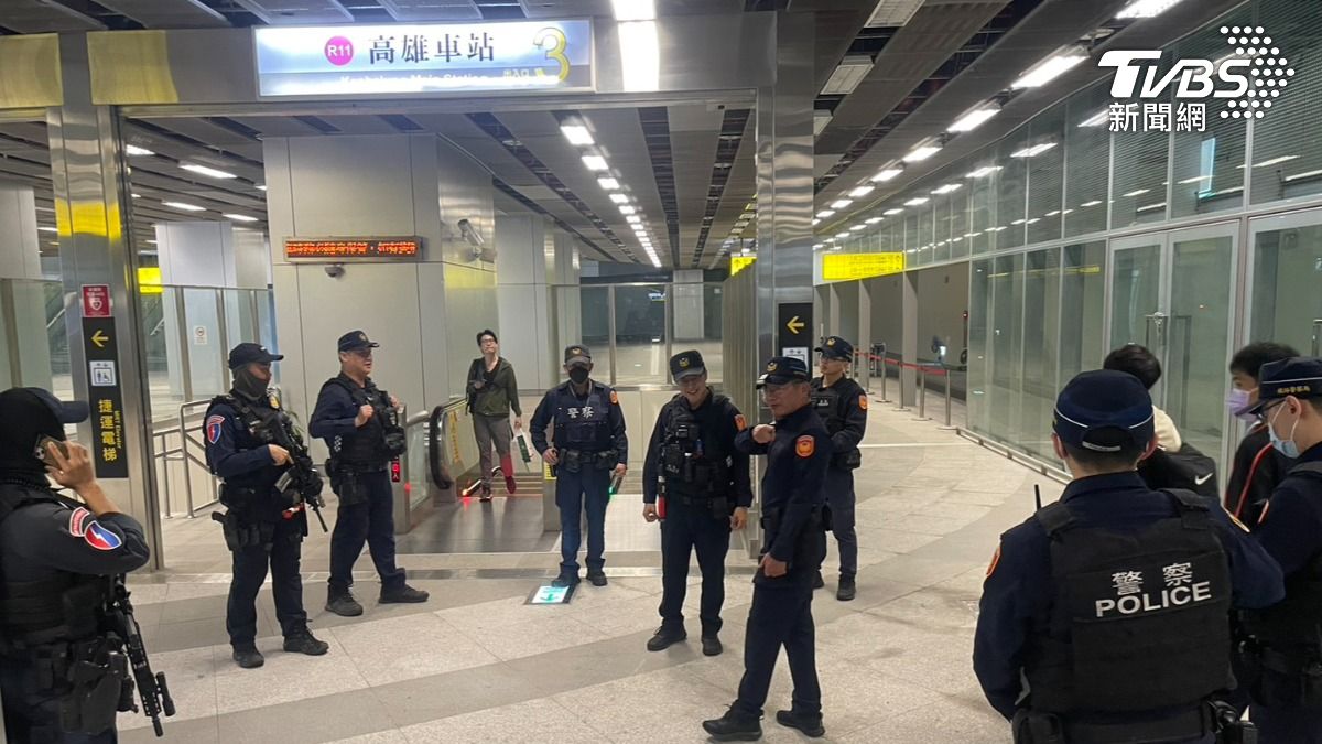 高雄車站、捷運站維安升級。（圖／TVBS）