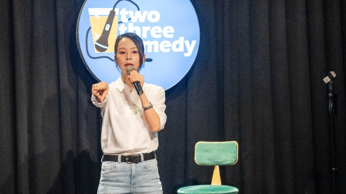 孫淑媚藉著脫口秀演出 向連晨翔告白。(圖/TVBS提供)