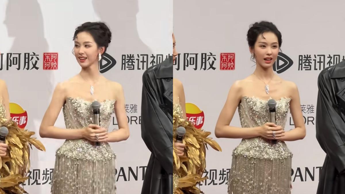 陳都靈露面燦笑。（圖／翻攝自微博）
