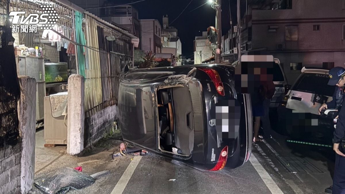「醉」加一等!台東男二度酒駕撞翻車 酒測超標2倍高