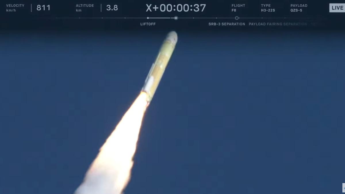 日本宇宙航空研究開發機構JAXA22日在鹿兒島縣發射H3火箭8號機發射失敗。(圖/翻攝JAXA YT頻道)