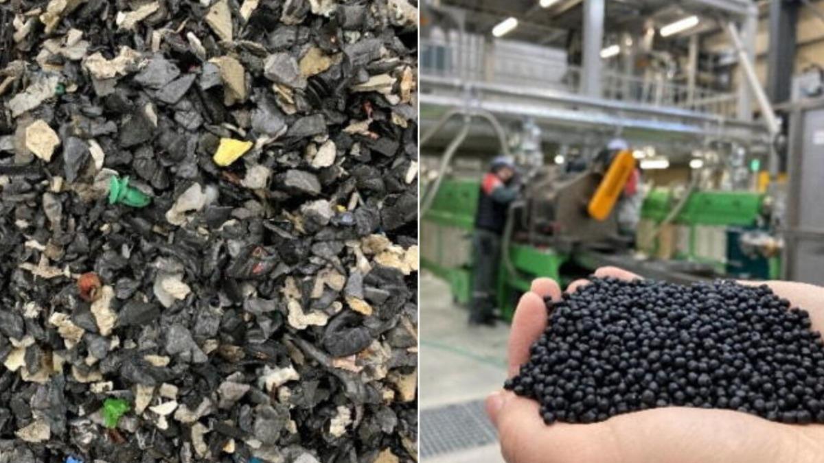 這種材料來自所謂的ASR(Automobile Shredder Residue,報廢車破碎殘渣),也就是廢車在回收金屬後,剩下混合了塑膠、橡膠、布料、玻璃的複合廢棄物。(圖/Planik提供)