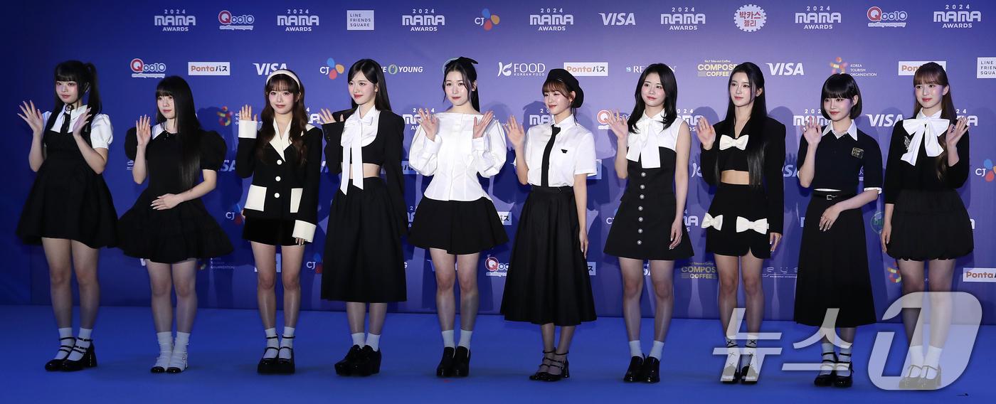 ME:I於2024年11月出席MAMA,當時僅10人出席。(圖/news1提供)