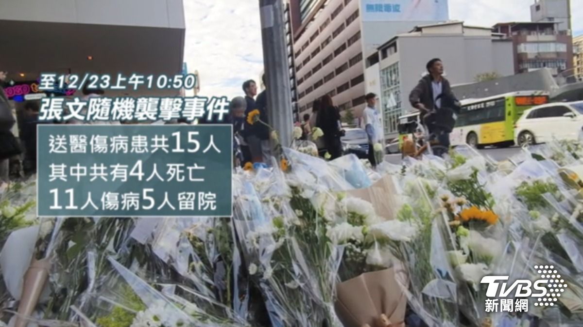 除了兇嫌張文墜樓死亡,他還造成其它3人身亡,其餘11人受傷。(圖/TVBS)