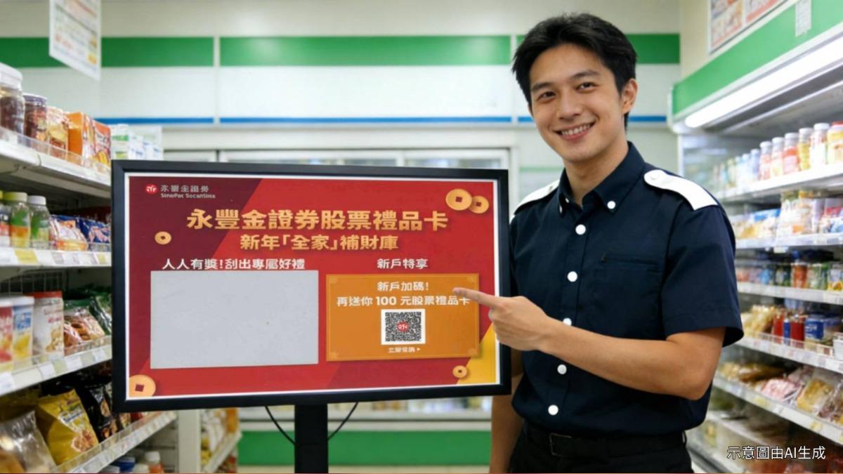 永豐證券攜全家推「股票禮品卡」　投資金可換台積電、ETF