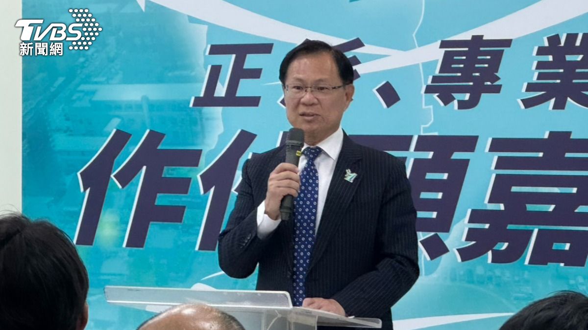 民眾黨今(24)日舉辦記者會宣布徵召白委張啓楷參選嘉義市長。(圖/劉庭宇攝)