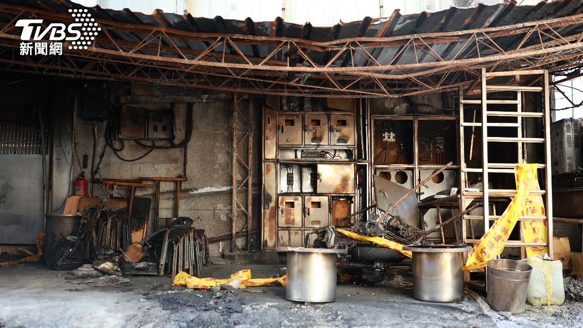 中山區縱火點之一。（圖／華子琛攝）