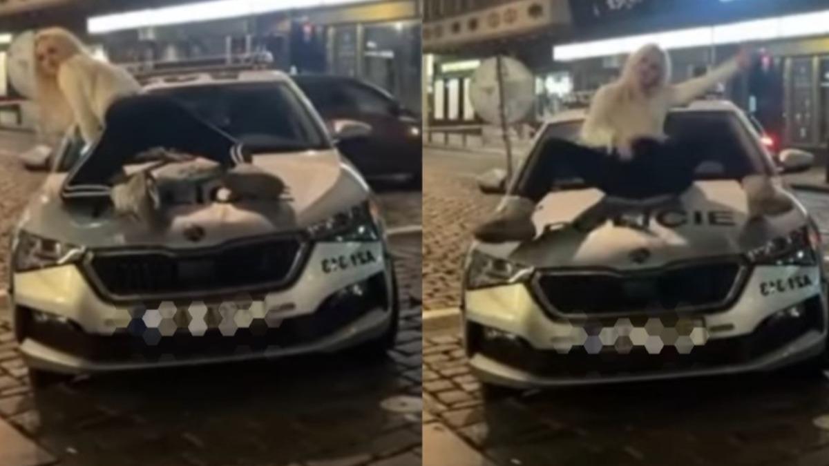 有片/捷克辣妹趴警車「撩陰搖臀」 遭開罰囂張嗆:警察蠢透了