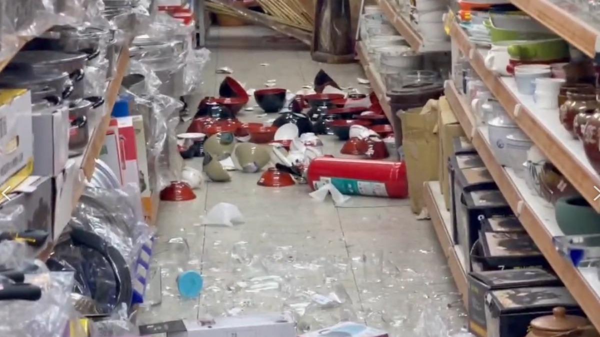 台東6.1地震!賣場「瓷器、玻璃碎滿地」 店家忙善後