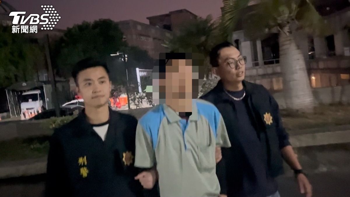 羅男遭警方拘提。(圖/TVBS)