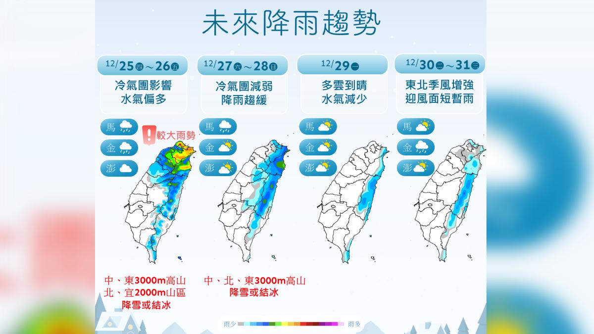 未來降雨趨勢。（圖／氣象署）