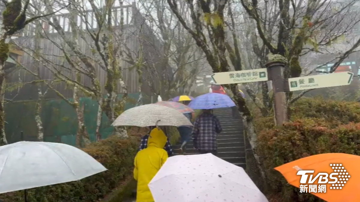 聖誕節的太平山，一早就有不少遊客。（圖／TVBS）