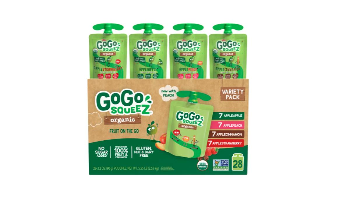 GoGo SqueeZ 有機蘋果泥綜合包。 (圖/翻攝自好市多官網)