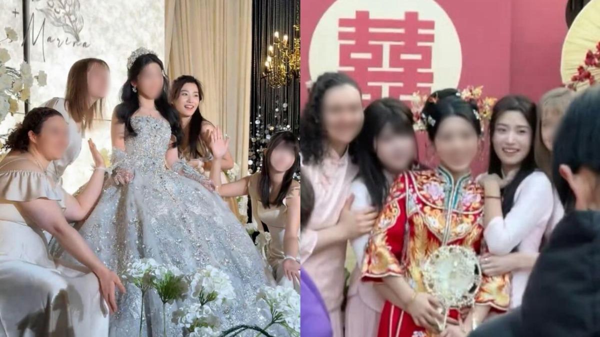 盧昱曉穿著樸素、妝容淡雅,十分低調。(圖/翻攝自微博)