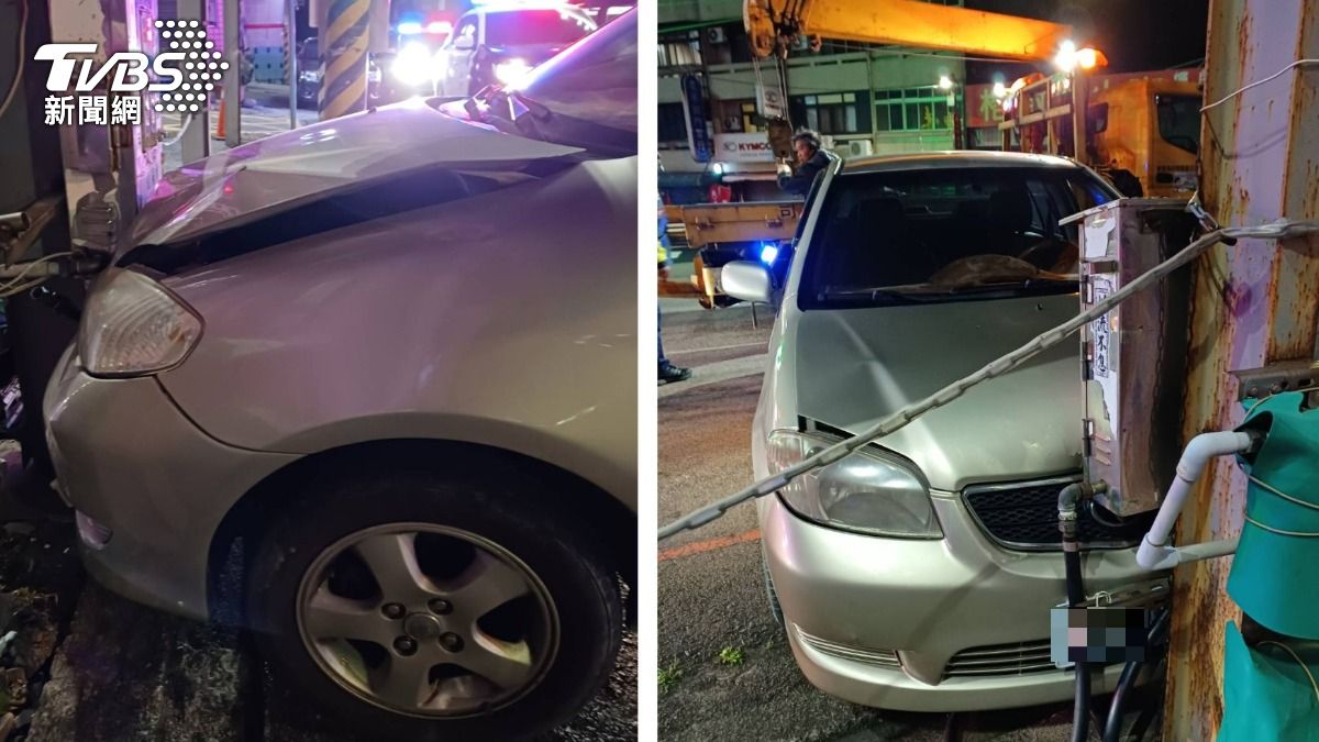 快訊/聖誕夜悲劇!鎮瀾宮附近死亡車禍 男開車自撞加水站不治