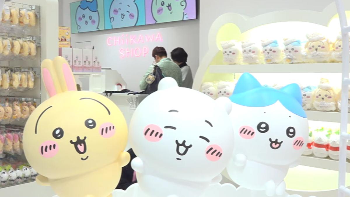 吉伊卡哇海外第二家常設店,台北門市粉嫩開幕。(圖/TVBS)