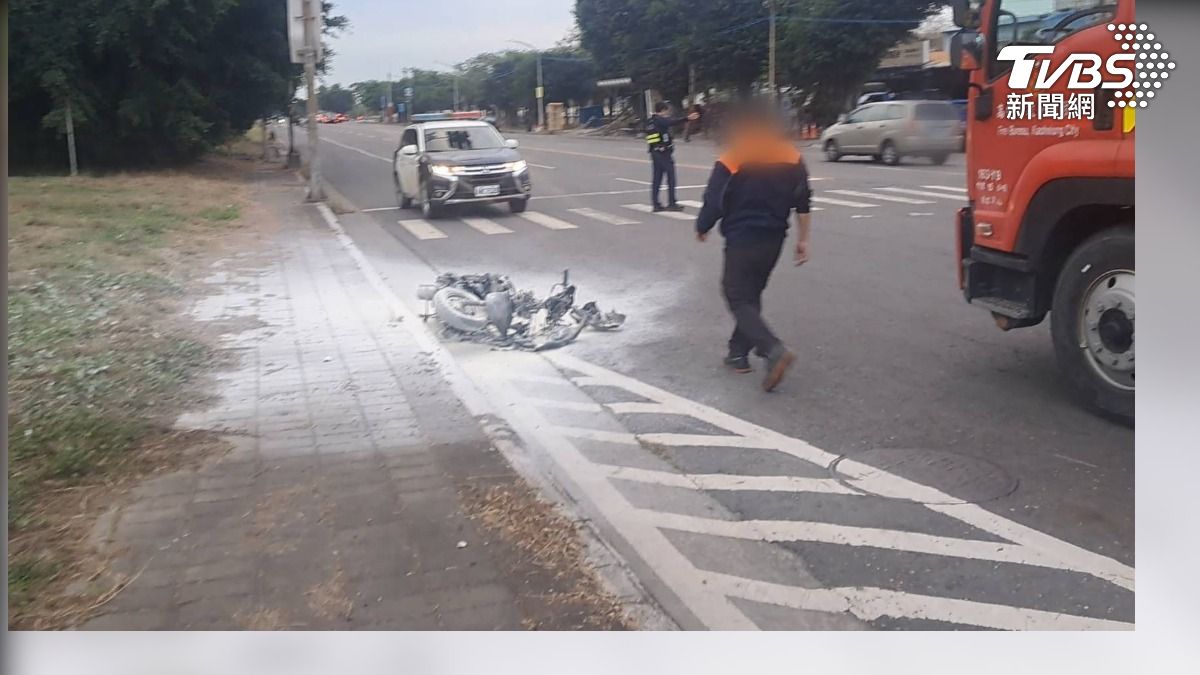 這起事故造成莊男骨盆骨折,而自小客車駕駛吳男則手腳擦挫傷。(圖/TVBS)