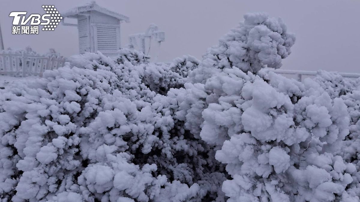 玉山絕美雪景曝光。(圖/TVBS)