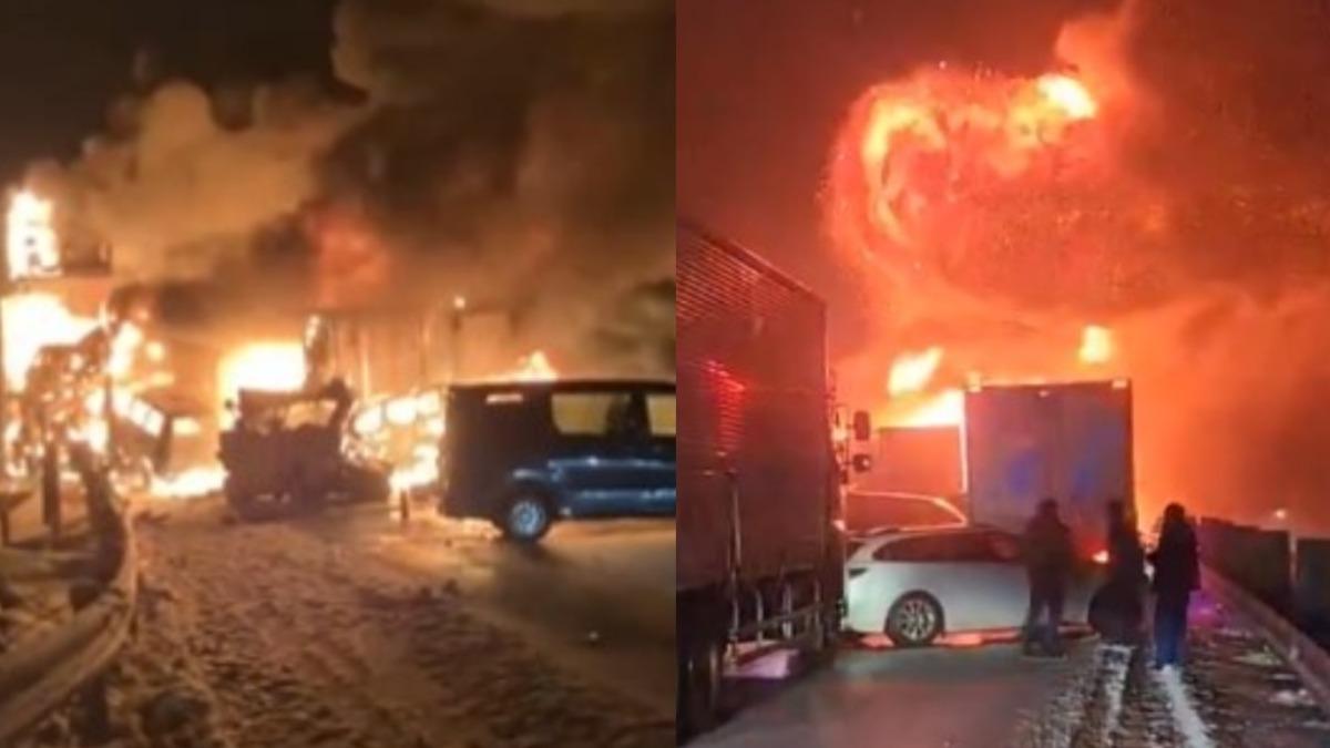 大火狂燒7小時!日本群馬國道67車連環撞 2死26傷慘況曝