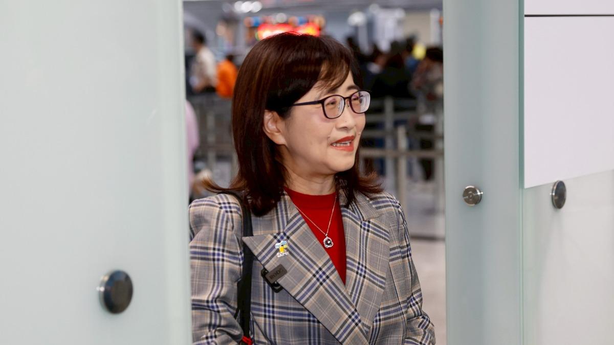 台北市副市長林奕華率團前往雙城論壇。(圖/台北市政府提供)