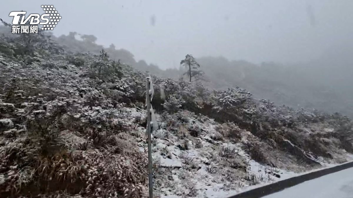 合歡山-降雪-低溫-合歡山降雪-合歡山下雪