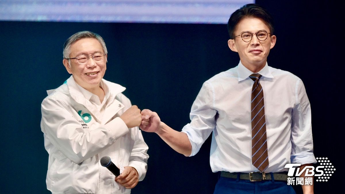 柯文哲今出席黃國昌為在新北新莊的造勢活動。（圖／華子琛攝）
