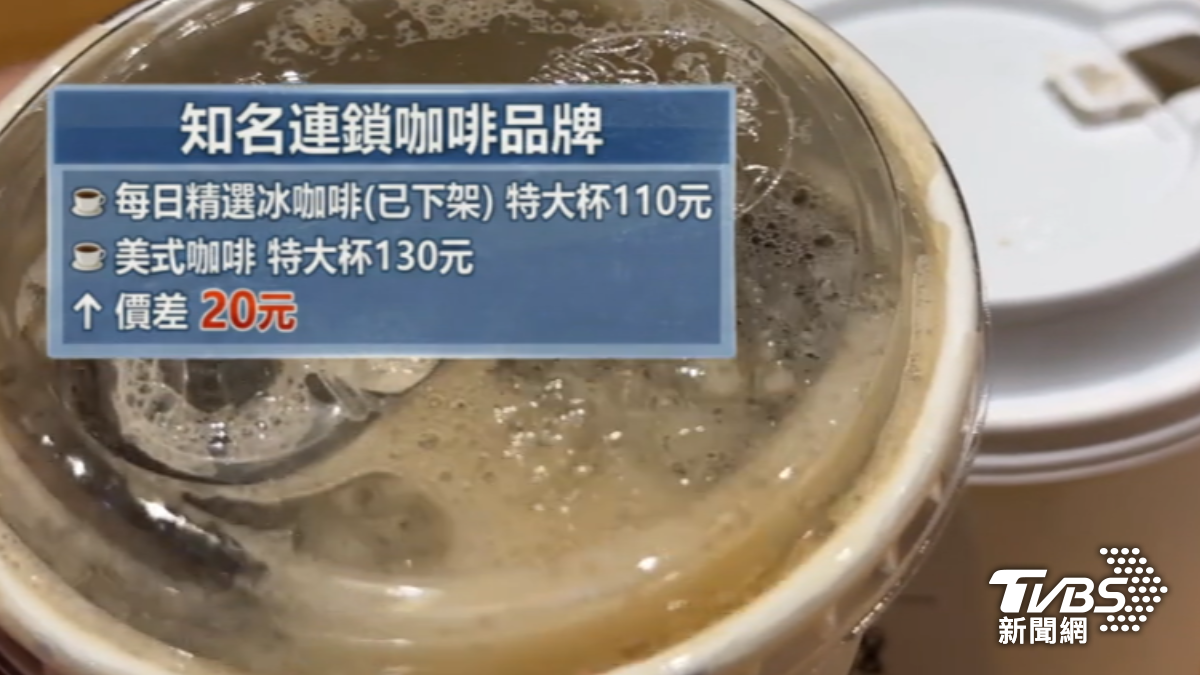 連鎖咖啡店下架每日精選冰咖啡。（圖／TVBS）