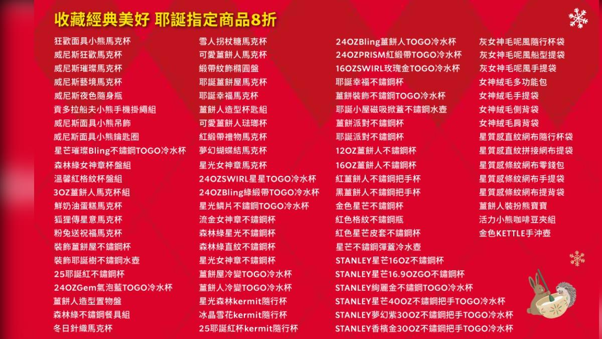 星巴克8折優惠至跨年。(圖/翻攝自星巴克官網)