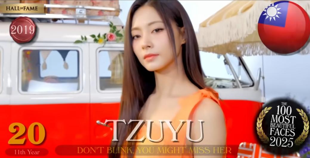 TWICE成員周子瑜今年排名20。(圖/翻攝YT《TC Candler》)