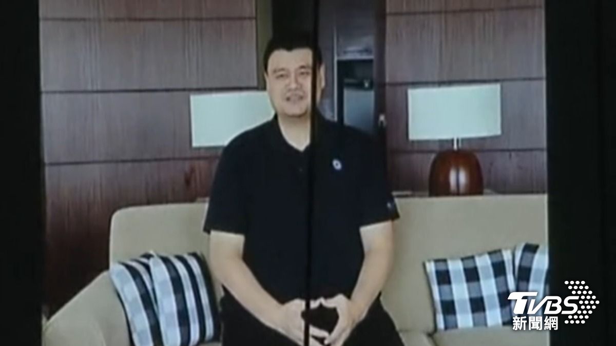 球星姚明錄製影片，給林書豪獻上祝福。（圖／TVBS）