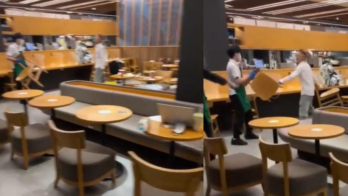 有片/台中星巴克好難做!奧客太吵還抄椅打店員 業者回應了