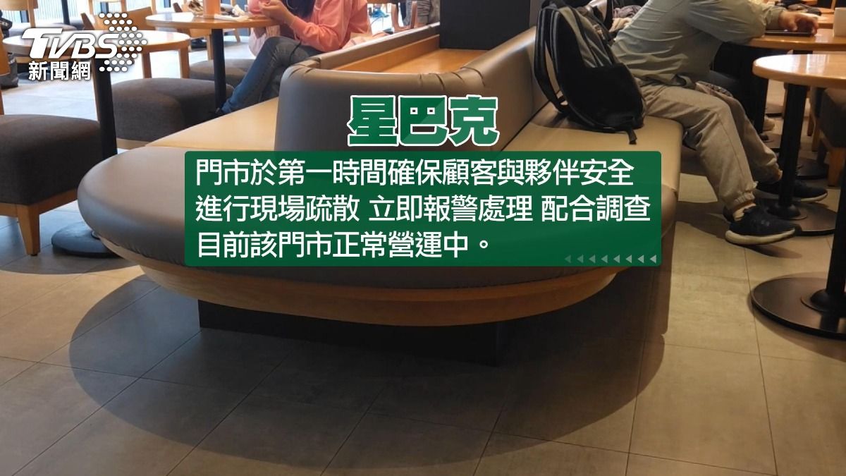 越南失聯移工星巴克暴走 抱豬娃娃失控砸店員。(圖/TVBS)
