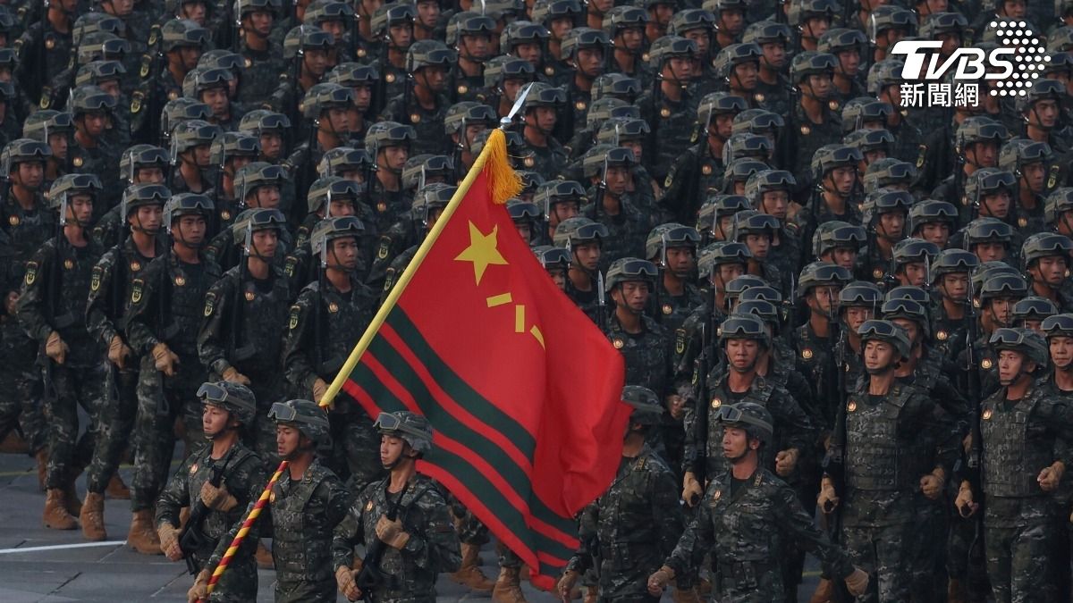 中國九三閱兵展現壯觀排場。(圖/達志影像美聯社)