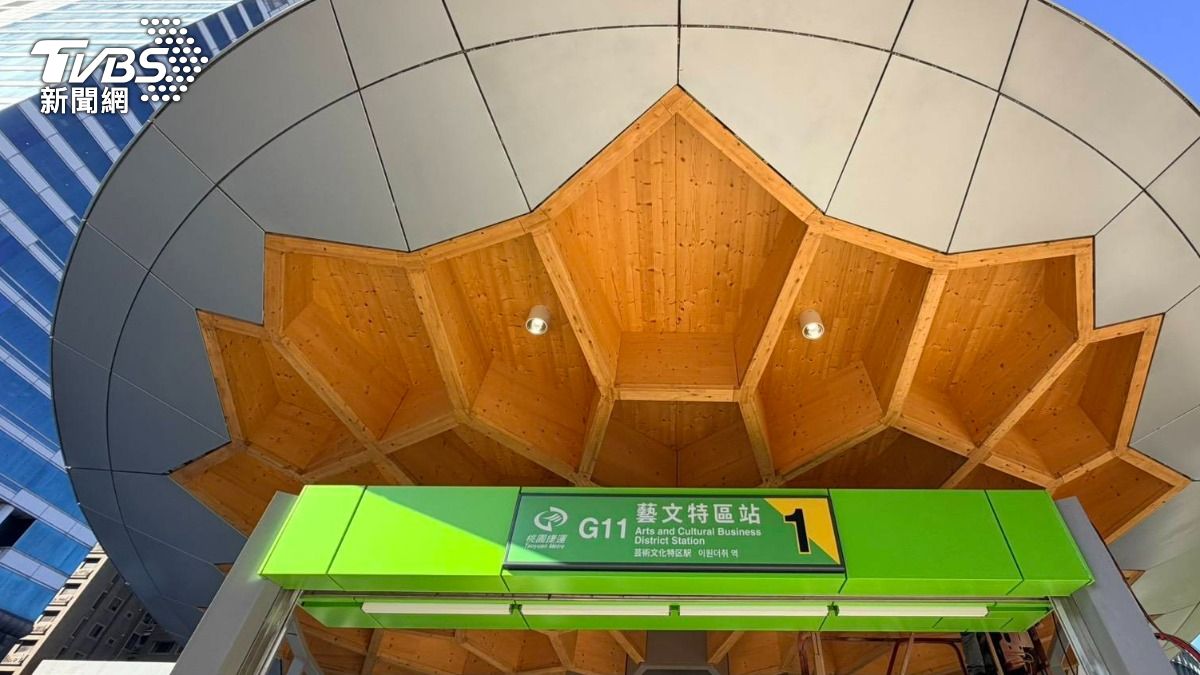 桃園捷運綠線G11藝文特區站。(圖/桃園市捷運工程局)