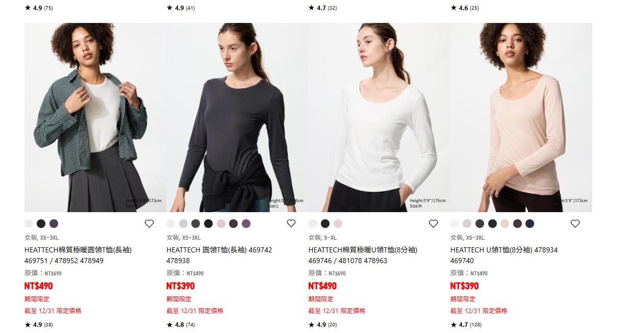 UNIQLO第一彈新年祭優惠。(圖/翻攝自UNIQLO官網)
