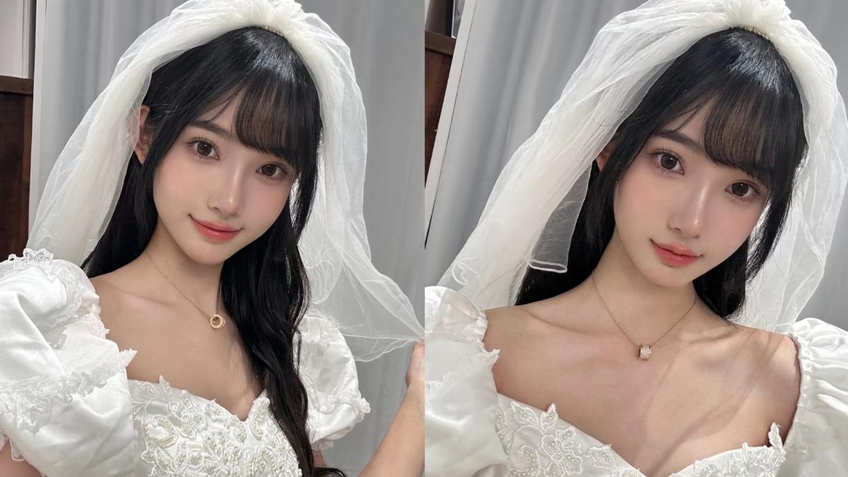 七七過往拍攝的婚紗照被網友挖出。(圖/翻攝自七七小紅書)