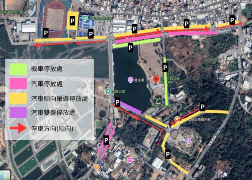 金門跨年停車規劃圖。(圖/金門縣文化局提供)