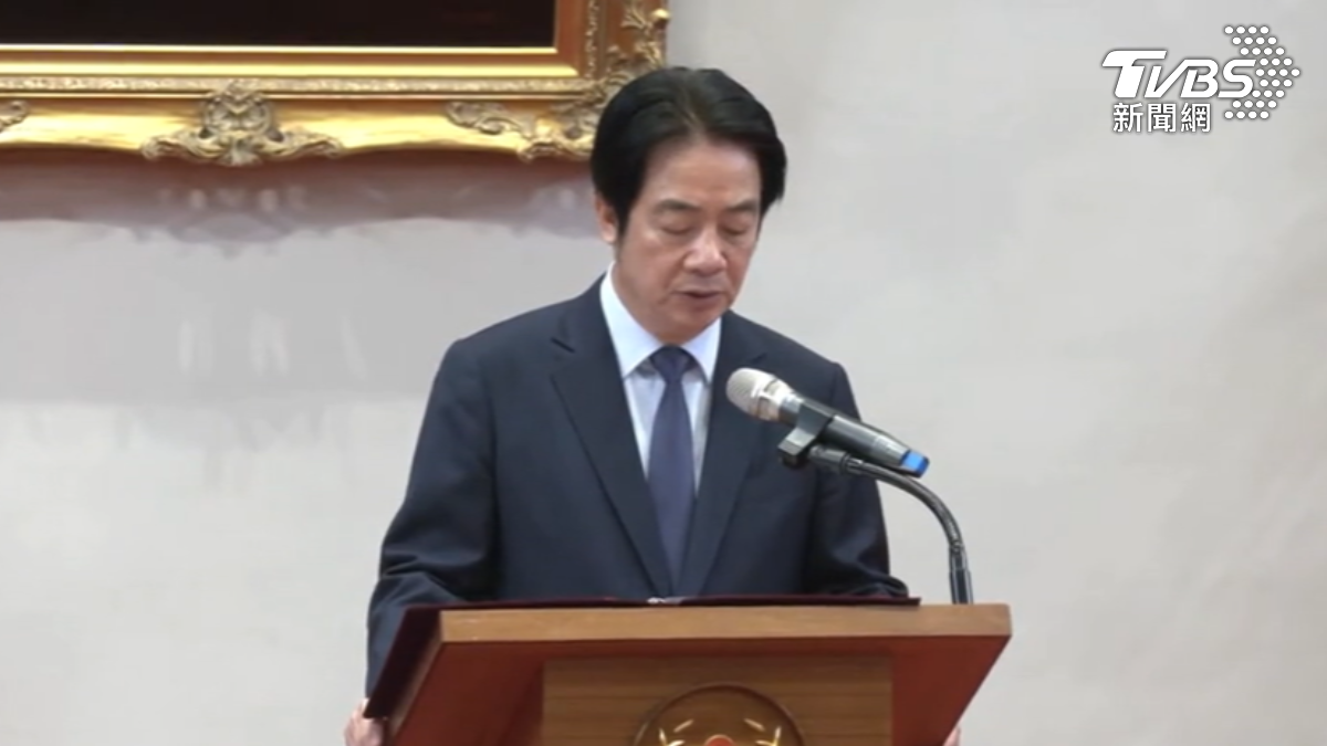 賴清德主持將官晉升,痛批共軍演習影響全球航運與和平。(圖/TVBS)