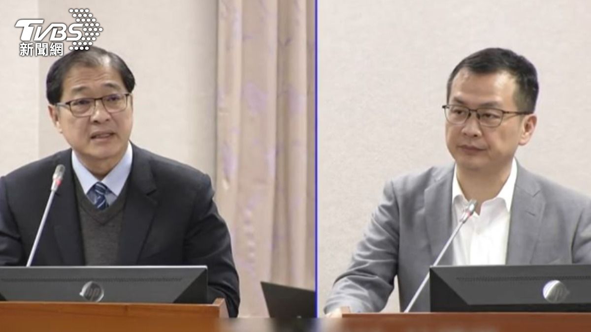 法務部長鄭銘謙與國民黨立委羅智強。（圖／TVBS）