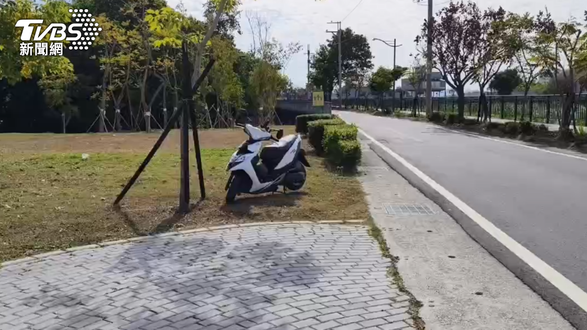前方貨車停下來禮讓對向車。(圖/TVBS)
