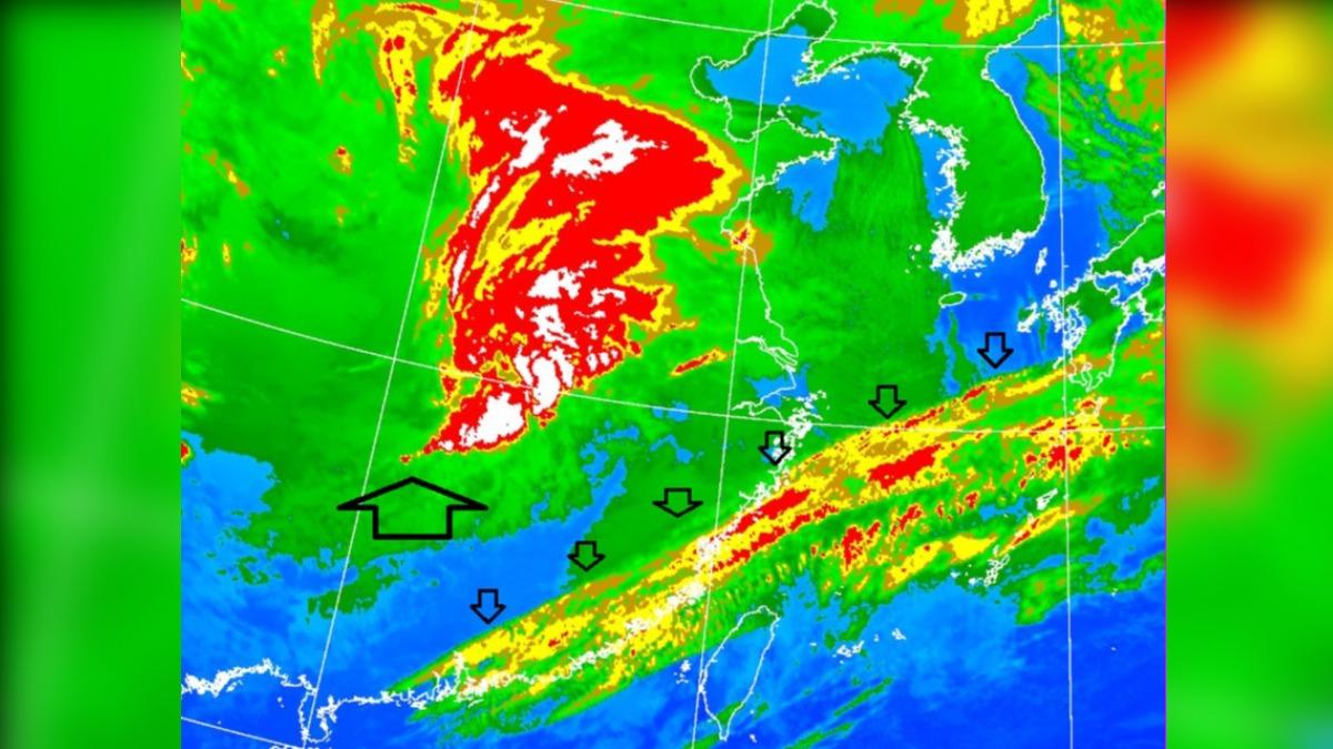 天氣/4縣市豪雨特報!元旦各地急凍 鄭明典曬圖:冷氣團很近了
