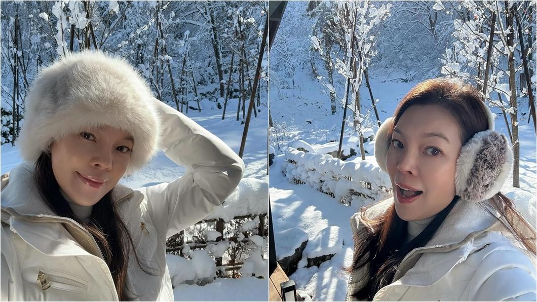 曾馨瑩曬出3張雪地自拍美照。(圖/翻攝自曾馨瑩IG)
