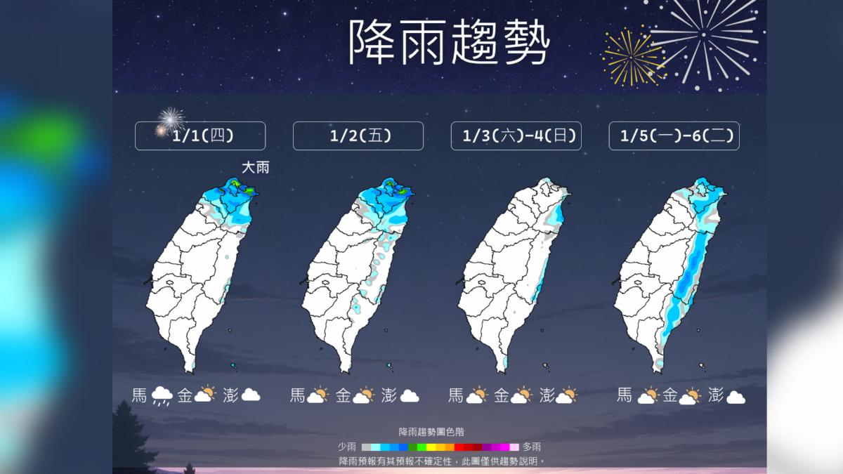 未來降雨趨勢。(圖/氣象署)
