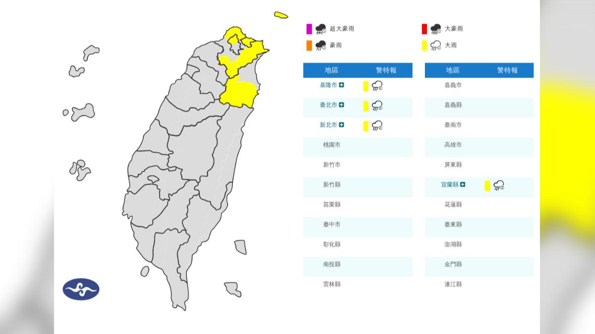 天氣/元旦出門注意!東北季風影響 北北基4縣市大雨特報