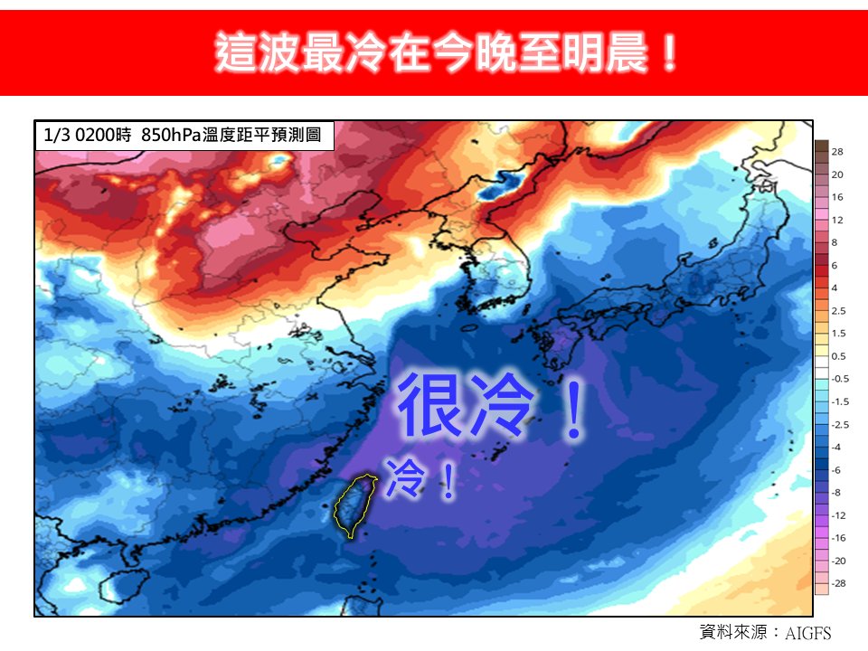 天氣預報-氣象預報-氣象署-今天天氣-冷氣團寒流