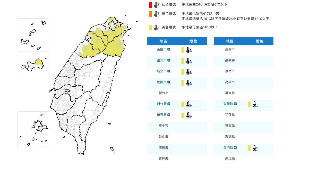 天氣／強烈大陸冷氣團來襲！入夜後最冷　北部低溫探8度　