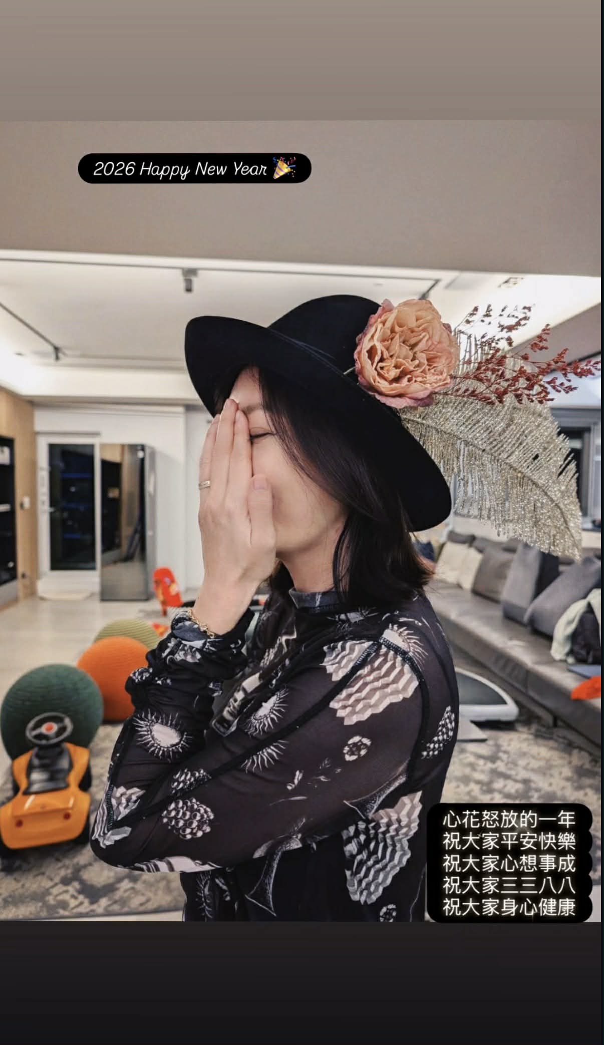 賈靜雯分享新年願望。（圖／翻攝自賈靜雯IG）